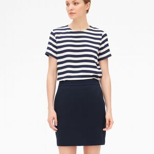 VINTAGE Winterport silk nautical strip top MEDIUM